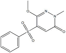 6-Methoxy-2-methyl-5-(phenylsulfonyl)pyridazin-3(2H)-one 结构式