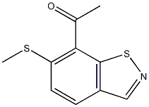 7-Acetyl-6-(methylthio)-1,2-benzisothiazole 结构式