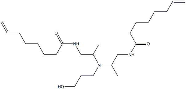 N,N'-[3-Hydroxypropyliminobis(2-methyl-2,1-ethanediyl)]bis(7-octenamide) 结构式