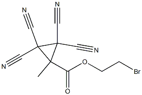 2,2,3,3-Tetracyano-1-methylcyclopropanecarboxylic acid 2-bromoethyl ester 结构式