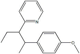 2-(4-Methoxyphenyl)-3-(2-pyridyl)pentane 结构式