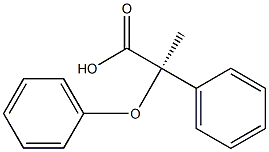 [R,(-)]-2-Phenoxy-2-phenylpropionic acid 结构式