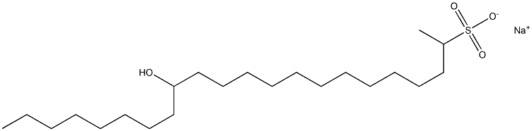 14-Hydroxydocosane-2-sulfonic acid sodium salt 结构式