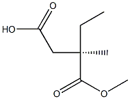 [R,(+)]-2-Ethyl-2-methylsuccinic acid 1-methyl ester 结构式
