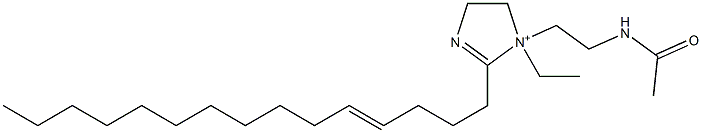 1-[2-(Acetylamino)ethyl]-1-ethyl-2-(4-pentadecenyl)-2-imidazoline-1-ium 结构式