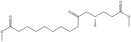 [S,(-)]-4-Methyl-6-oxopentadecanedioic acid dimethyl ester 结构式