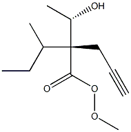 (2R,3S)-3-Hydroxy-2-(2-propynyl)butyric acid 2-butoxyethyl ester 结构式