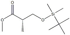 (S)-2-Methyl-3-[(tert-butyldimethylsilyl)oxy]propionic acid methyl ester 结构式