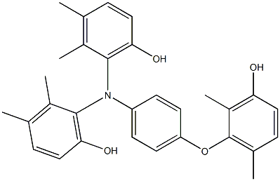 N,N-Bis(6-hydroxy-2,3-dimethylphenyl)-4-(3-hydroxy-2,6-dimethylphenoxy)benzenamine 结构式