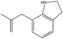 2,3-Dihydro-7-(2-methyl-2-propenyl)-1H-indole 结构式