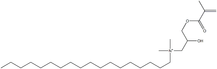 N-[2-Hydroxy-3-(methacryloyloxy)propyl]-N,N-dimethyloctadecan-1-aminium 结构式