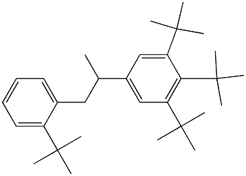 2-(3,4,5-Tri-tert-butylphenyl)-1-(2-tert-butylphenyl)propane 结构式