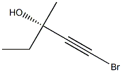 [S,(-)]-1-Bromo-3-methyl-1-pentyne-3-ol 结构式