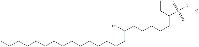 9-Hydroxytetracosane-3-sulfonic acid potassium salt 结构式