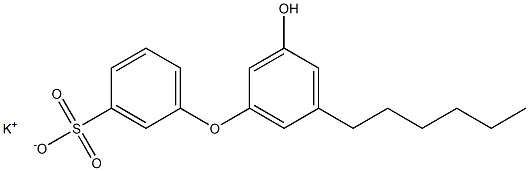 3'-Hydroxy-5'-hexyl[oxybisbenzene]-3-sulfonic acid potassium salt 结构式