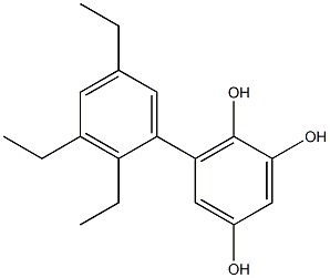 6-(2,3,5-Triethylphenyl)benzene-1,2,4-triol 结构式
