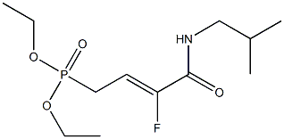 (Z)-4-(2-Methylpropylamino)-3-fluoro-4-oxo-2-butenylphosphonic acid diethyl ester 结构式