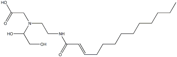 N-(1,2-Dihydroxyethyl)-N-[2-(2-tridecenoylamino)ethyl]aminoacetic acid 结构式