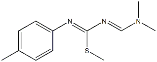 1-(4-Methylphenyl)-4-dimethylamino-2-methylthio-1,3-diaza-1,3-butadiene 结构式