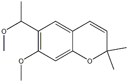 6-(1-Methoxyethyl)-7-methoxy-2,2-dimethyl-2H-1-benzopyran 结构式