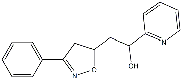 2-[(3-Phenyl-4,5-dihydroisoxazol)-5-yl]-1-(2-pyridinyl)ethanol 结构式