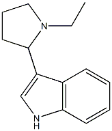 3-(1-Ethyl-2-pyrrolidinyl)-1H-indole 结构式