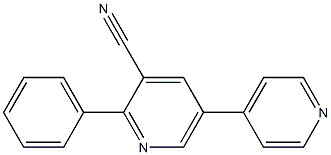 2-Phenyl-5-(4-pyridinyl)pyridine-3-carbonitrile 结构式
