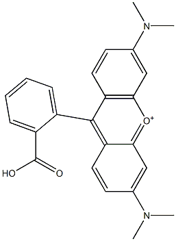 9-(2-Carboxyphenyl)-3,6-bis(dimethylamino)xanthylium 结构式