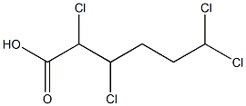 2,3,6,6-Tetrachlorohexanoic acid 结构式