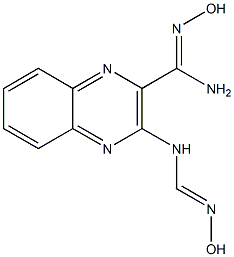 3-[(Hydroxyiminomethyl)amino]-2-quinoxalinecarboxamide oxime 结构式