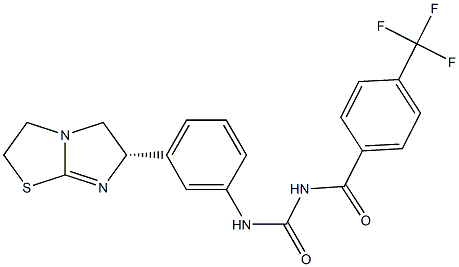 1-(4-Trifluoromethylbenzoyl)-3-[3-[[(6S)-2,3,5,6-tetrahydroimidazo[2,1-b]thiazol]-6-yl]phenyl]urea 结构式