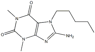 1,3-Dimethyl-8-amino-7-pentyl-7H-purine-2,6(1H,3H)-dione 结构式