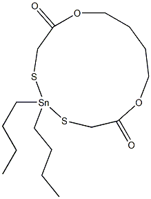 2,2-Dibutyl-6,11-dioxa-2-stanna-1,3-dithiacyclotridecane-5,12-dione 结构式