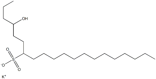 4-Hydroxyicosane-7-sulfonic acid potassium salt 结构式