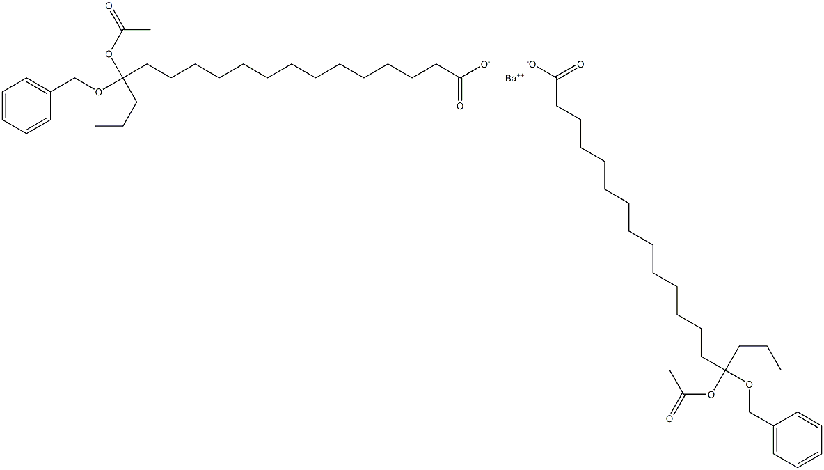 Bis(15-benzyloxy-15-acetyloxystearic acid)barium salt 结构式