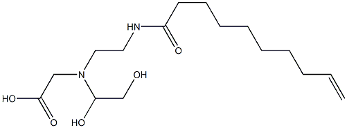 N-(1,2-Dihydroxyethyl)-N-[2-(9-decenoylamino)ethyl]aminoacetic acid 结构式