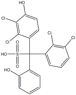 (2,3-Dichlorophenyl)(2,3-dichloro-4-hydroxyphenyl)(2-hydroxyphenyl)methanesulfonic acid 结构式