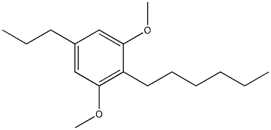 1,3-Dimethoxy-2-hexyl-5-propylbenzene 结构式