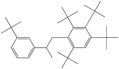 1-(2,3,4,6-Tetra-tert-butylphenyl)-2-(3-tert-butylphenyl)propane 结构式