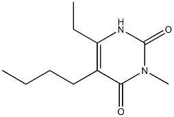 5-Butyl-6-ethyl-3-methyluracil 结构式