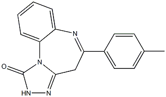 2,4-Dihydro-5-(4-methylphenyl)-1H-[1,2,4]triazolo[4,3-a][1,5]benzodiazepin-1-one 结构式