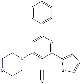 2-(2-Thienyl)-4-(morpholin-4-yl)-6-phenylpyridine-3-carbonitrile 结构式