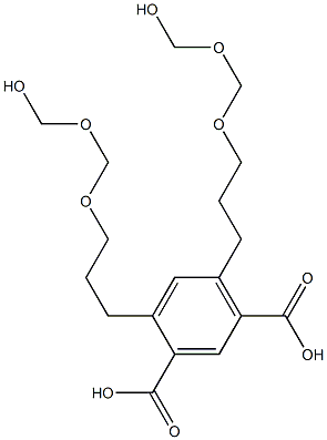 4,6-Bis(7-hydroxy-4,6-dioxaheptan-1-yl)isophthalic acid 结构式