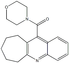 Morpholino 7,8,9,10-tetrahydro-6H-cyclohepta[b]quinolin-11-yl ketone 结构式