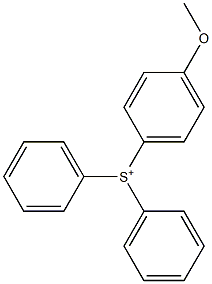 (4-Methoxyphenyl)diphenylsulfonium 结构式