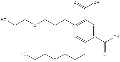 4,6-Bis(6-hydroxy-4-oxahexan-1-yl)isophthalic acid 结构式