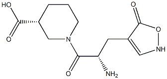 (3R)-1-[(S)-2-Amino-3-[(2,5-dihydro-5-oxoisoxazol)-4-yl]propanoyl]piperidine-3-carboxylic acid 结构式