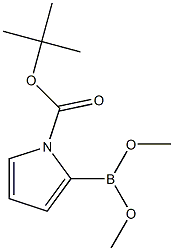 2-(Dimethoxyboryl)-1H-pyrrole-1-carboxylic acid tert-butyl ester 结构式