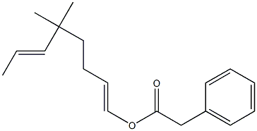 Phenylacetic acid 5,5-dimethyl-1,6-octadienyl ester 结构式