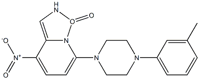 7-[4-(3-Methylphenyl)-1-piperazinyl]-4-nitrobenzofurazane 1-oxide 结构式